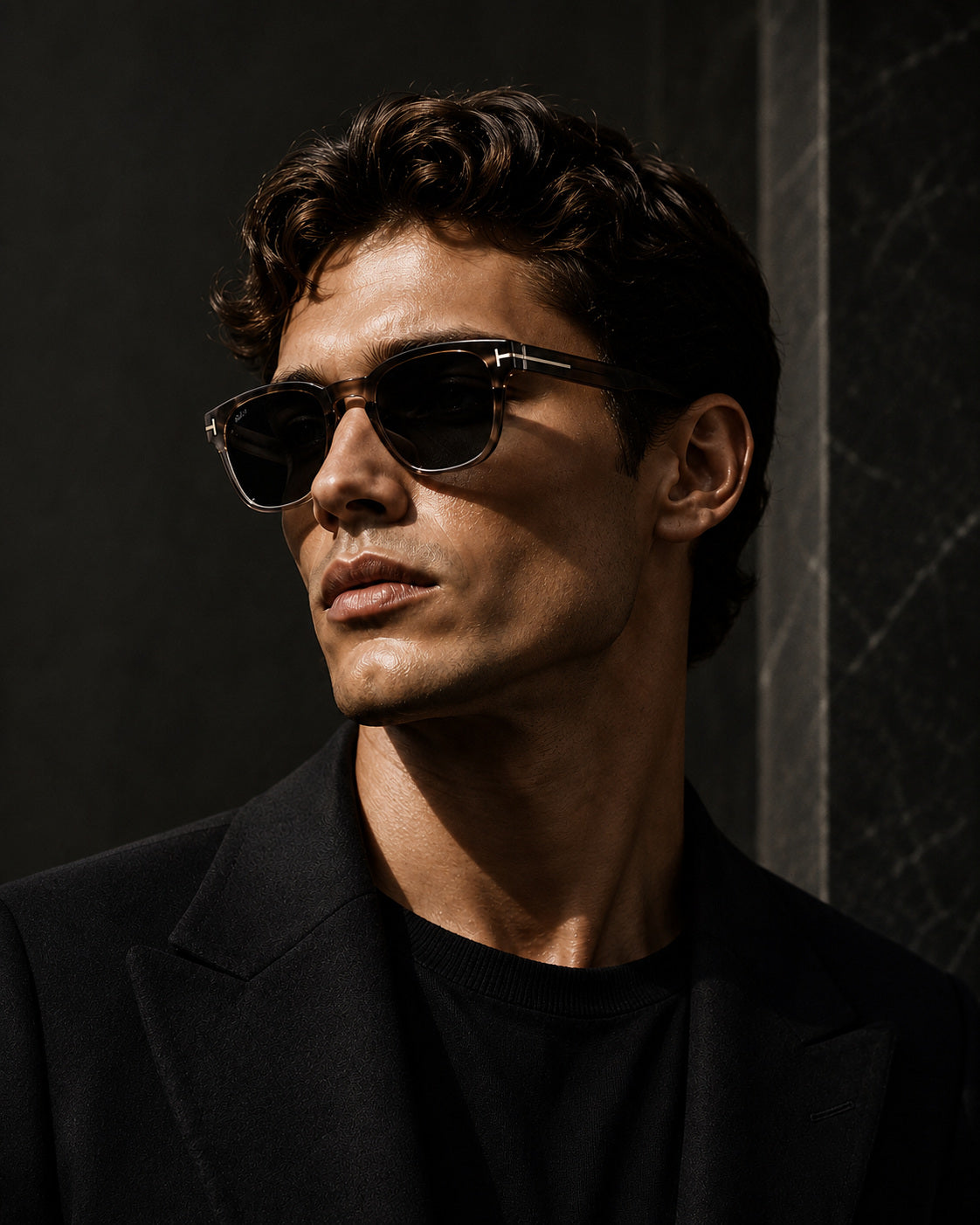 Model wearing Optic Class eyewear